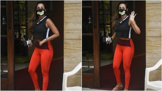 Malaika looked lovely in a chic and sexy athleisure look she chose for the outing. She proved once again that no one could do athleisure quite like she does and inspired us to take some notes from her style file.(Ht Photo/Varinder Chawla)