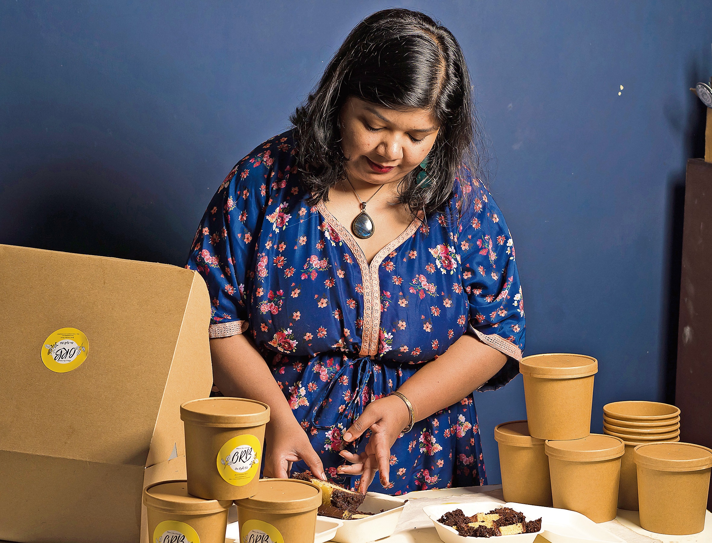 Snigdha Sheel, a home chef, is busy preparing customised orders for Karwa Chauth meals.