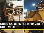 Twitter user claimed the viral video of a child saluting a security personnel is from Bengaluru airport (Twitter) Twitter user claimed the viral video of a child saluting a security personnel is from Bengaluru airport (Twitter)