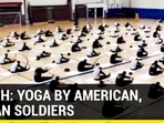 US troops perform yoga with Indian soldiers during Yudh Abhyas US troops perform yoga with Indian soldiers during Yudh Abhyas