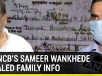 Why NCB's Sameer Wankhede revealed family info