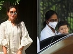 Kareena Kapoor and Jeh Ali Khan were spotted outside Randhir Kapoor's house. (Varinder Chawla) Kareena Kapoor and Jeh Ali Khan were spotted outside Randhir Kapoor's house. (Varinder Chawla)