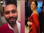 On their first Karva Chauth together, newly-weds Disha Parmar and Rahul Vaidya were not together but the diva made sure to make him go weak in the knees with her solah shringaar, distance no bar, as she observed a fast and performed the traditional rituals on a video call.(Instagram/dishaparmar)
