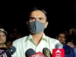 NCB director Sameer Wankhede has been accused of being part of a <span class='webrupee'>₹</span>25 crore extortion racket after the arrest of actor Shah Rukh Khan’s son, Aryan Khan, in a drug raid. (ANI) NCB director Sameer Wankhede has been accused of being part of a <span class='webrupee'>₹</span>25 crore extortion racket after the arrest of actor Shah Rukh Khan’s son, Aryan Khan, in a drug raid. (ANI)
