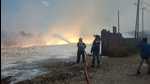 Fire officials douse fire that broke out at a chemical storage unit at Taloja MIDC in Navi Mumbai on Monday. (HT PHOTO) Fire officials douse fire that broke out at a chemical storage unit at Taloja MIDC in Navi Mumbai on Monday. (HT PHOTO)