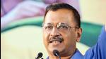 Delhi Chief Minister Arvind Kejriwal addresses the gathering during Valmiki Jayanti celebration, at Thyagraj stadium, in New Delhi, India, on Saturday, October 23, 2021. (HT Photo) Delhi Chief Minister Arvind Kejriwal addresses the gathering during Valmiki Jayanti celebration, at Thyagraj stadium, in New Delhi, India, on Saturday, October 23, 2021. (HT Photo)