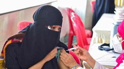 Karnataka government has been receiving praises for the large vaccination campaigns it has conducted. (PTI) Karnataka government has been receiving praises for the large vaccination campaigns it has conducted. (PTI)