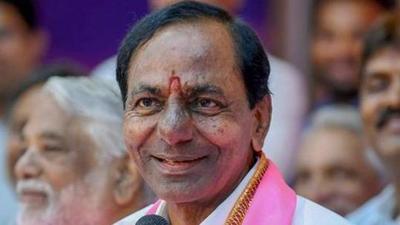 Telangana Rashtra Samithi (TRS) president and CM K Chandrashekar Rao (KCR) was elected as the party president for the ninth consecutive term. (PTI PHOTO.) Telangana Rashtra Samithi (TRS) president and CM K Chandrashekar Rao (KCR) was elected as the party president for the ninth consecutive term. (PTI PHOTO.)