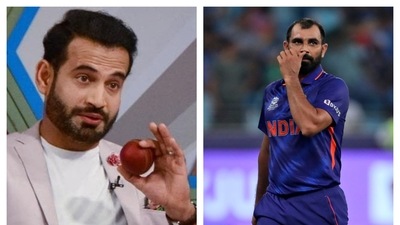Irfan Pathan and Mohammed Shami. (File) Irfan Pathan and Mohammed Shami. (File)
