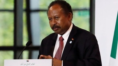 Citing unidentified sources, Saudi-owned, Dubai-based Al Hadath said Prime Minister Abdalla Hamdok (in photo) had been placed under house arrest (Reuters file photo)