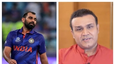 Mohammed Shami and Virender Sehwag collage. (File) Mohammed Shami and Virender Sehwag collage. (File)