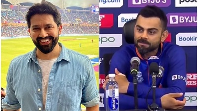 Aftab Shivdasani watched the India vs Pakistan match at the stadium in Dubai on Sunday. Aftab Shivdasani watched the India vs Pakistan match at the stadium in Dubai on Sunday.
