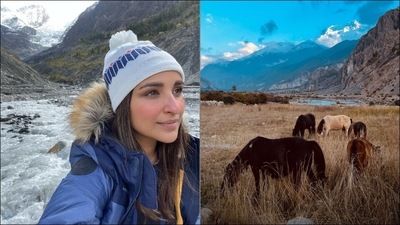 Nepal’s Annapurna Circuit has long been considered one of the world’s classic walks and Parineeti Chopra's pictures are enough to back the claim. To the North of the main Himalayan range, Annapurna Circuit follows the Marsyangdi Valley and crosses an approximately 5 metre pass to descend into upper Kali Gandaki Valley which is a dramatic desert-like, Tibetan-style scenery. (Instagram/parineetichopra) Nepal’s Annapurna Circuit has long been considered one of the world’s classic walks and Parineeti Chopra's pictures are enough to back the claim. To the North of the main Himalayan range, Annapurna Circuit follows the Marsyangdi Valley and crosses an approximately 5 metre pass to descend into upper Kali Gandaki Valley which is a dramatic desert-like, Tibetan-style scenery. (Instagram/parineetichopra)