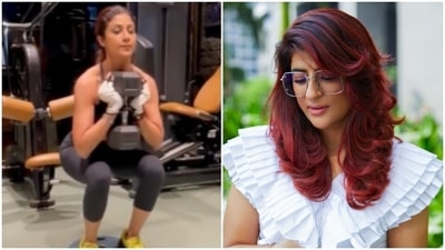 Shilpa Shetty nails 20kg weighted squats in new gym video, Tahira Kashyap cheers for her Shilpa Shetty nails 20kg weighted squats in new gym video, Tahira Kashyap cheers for her