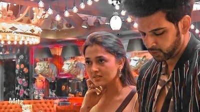 Tejasswi Prakash and Karan Kundra in Bigg Boss 15 house.&nbsp; (Instagram)