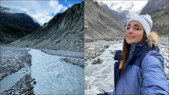 After holidaying with family in the lowest part of the world - the Maldives, Parineeti Chopra took off to explore the highest point i.e. the snowcapped mountain range in Nepal.(Instagram/parineetichopra)