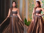 Bhumi Pednekar blessed our feeds with these gorgeous pictures of herself in a rustic coloured lehenga.(Instagram/@bhumipednekar) Bhumi Pednekar blessed our feeds with these gorgeous pictures of herself in a rustic coloured lehenga.(Instagram/@bhumipednekar)
