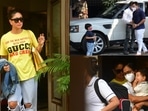 Kareena Kapoor, Saif Ali Khan and their sons, Taimur and Jeh, spotted at the airport in Mumbai. (Varinder Chawla. ) Kareena Kapoor, Saif Ali Khan and their sons, Taimur and Jeh, spotted at the airport in Mumbai. (Varinder Chawla. )