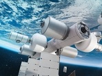 This artist's illustration, courtesy of Blue Origin, obtained October 25, 2021, shows the core module of Orbital Reef. (AFP) This artist's illustration, courtesy of Blue Origin, obtained October 25, 2021, shows the core module of Orbital Reef. (AFP)