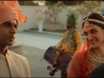Rajkummar Rao and Kriti Sanon in a still from Vedha Sajjeya. Rajkummar Rao and Kriti Sanon in a still from Vedha Sajjeya.