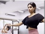 Sara Ali Khan is ‘switching it up’ with Khushi Kapoor. Venue: Pilates studio