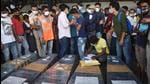 Relatives and friends of the trekkers who lost their lives in Uttarakhand’s Sunderdhunga Valley, arrive at the NSCBI airport in Kolkata. (PTI) Relatives and friends of the trekkers who lost their lives in Uttarakhand’s Sunderdhunga Valley, arrive at the NSCBI airport in Kolkata. (PTI)