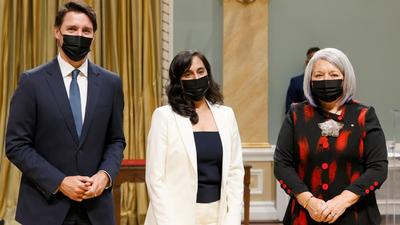 Anita Anand's the first woman to serve as defence minister since Kim Campbell in the 1990s. (REUTERS)