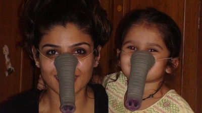 Rasha Thadani posted throwback pictures with Raveena Tandon. Rasha Thadani posted throwback pictures with Raveena Tandon.