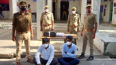 The duo, both natives of Rajasthan, was arrested on Tuesday for allegedly stealing ₹5 lakh from a 70-year-old retired air force officer’s house in Greater Noida. (Sourced) The duo, both natives of Rajasthan, was arrested on Tuesday for allegedly stealing ₹5 lakh from a 70-year-old retired air force officer’s house in Greater Noida. (Sourced)
