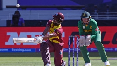 Evin Lewis (56) negated a slow start from Lendl Simmons (16 off 35 balls) after South Africa won the toss and opted to field. However, his dismissal triggered a collapse for the West Indies. (ANI) Evin Lewis (56) negated a slow start from Lendl Simmons (16 off 35 balls) after South Africa won the toss and opted to field. However, his dismissal triggered a collapse for the West Indies. (ANI)