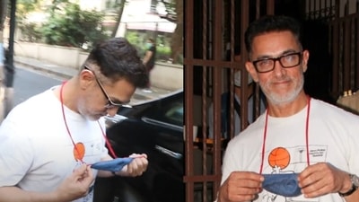 Aamir Khan debuted his new look as he stepped out in Mumbai on Tuesday. (Varinder Chawla) Aamir Khan debuted his new look as he stepped out in Mumbai on Tuesday. (Varinder Chawla)