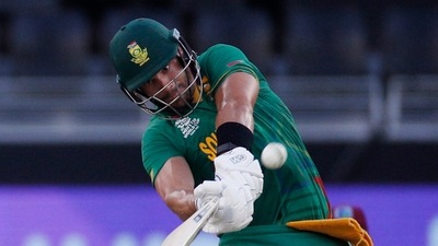 Aiden Markram scored the fastest half-century of the 2021 T20 World Cup so far, scoring 51 off 26 deliveries as SA won by 8 wickets. (REUTERS)