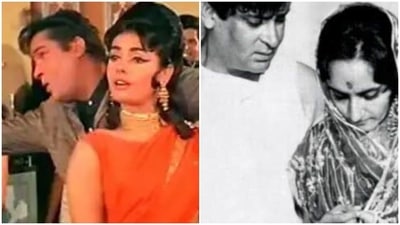 Shammi Kapoor and Mumtaz (L), Shammi with his wife Neila Devi. Shammi Kapoor and Mumtaz (L), Shammi with his wife Neila Devi.