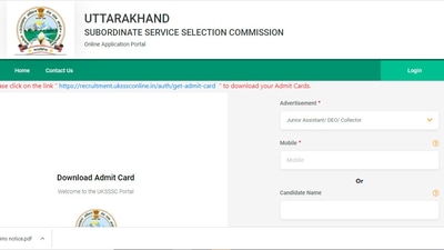 UKSSSC admit cards 2021: Candidates can download the admit cards released on the official website of UKSSSC at sssc.uk.gov.in. (sssc.uk.gov.in)