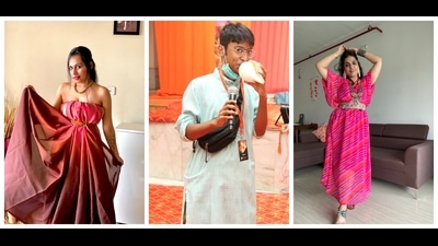Delhi-NCR youngsters are repurposing old sarees of their mother’s and grandmother’s this festive season. Delhi-NCR youngsters are repurposing old sarees of their mother’s and grandmother’s this festive season.