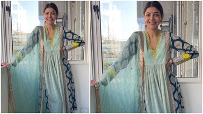 While Kajal Aggarwal knows how to make heads turn in unique dresses and pantsuits, her true sartorial forte is Indian wear. The actor's festive wardrobe holds proof of the same. From breezy sharara sets to contemporary kurtas and elegant anarkali sets, Kajal wears it all. And this Karva Chauth look is yet another addition to her impeccable ethnic collection that we love. (Instagram/@sayali_vidya)