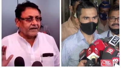 Nawab Malik (L) and Sameer Wankhede (R) (HT File) Nawab Malik (L) and Sameer Wankhede (R) (HT File)