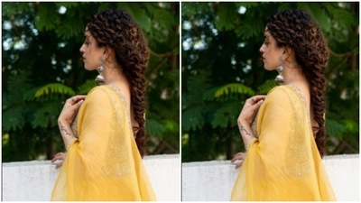 With the pictures, Sanya also reminded her fans about the release of her upcoming film Meenakshi Sundareshwar. The film will release on the OTT platform Netflix on November 5. (Instagram/@sanyamalhotra_) With the pictures, Sanya also reminded her fans about the release of her upcoming film Meenakshi Sundareshwar. The film will release on the OTT platform Netflix on November 5. (Instagram/@sanyamalhotra_)