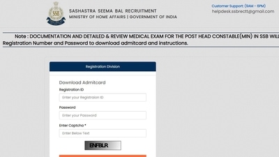 SSB Head Constable Ministerial admit card 2021 released @ssbrectt.gov.in, direct link here