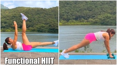 Watch: Burn fat and gain strength with 5 HIIT exercises by Yasmin Karachiwala Watch: Burn fat and gain strength with 5 HIIT exercises by Yasmin Karachiwala
