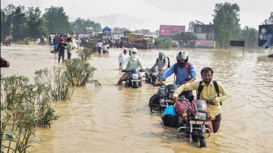 Around 45% of these districts have undergone unsustainable landscape and infrastructure changes, a reason for increase in climate vulnerability of these districts. (PTI)