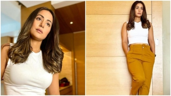 With each and every picture, Hina Khan manages to set fashion goals higher for us to conquer. Be it a traditional attire or a casual Western one, Hina always puts her sartorial foot forward, when it comes to fashion. On Tuesday, Hina drove our midweek blues far away with a set of fresh pictures from one of her fashion photoshoots. We are taking notes, all the while drooling at her.(Instagram/@realhinakhan)