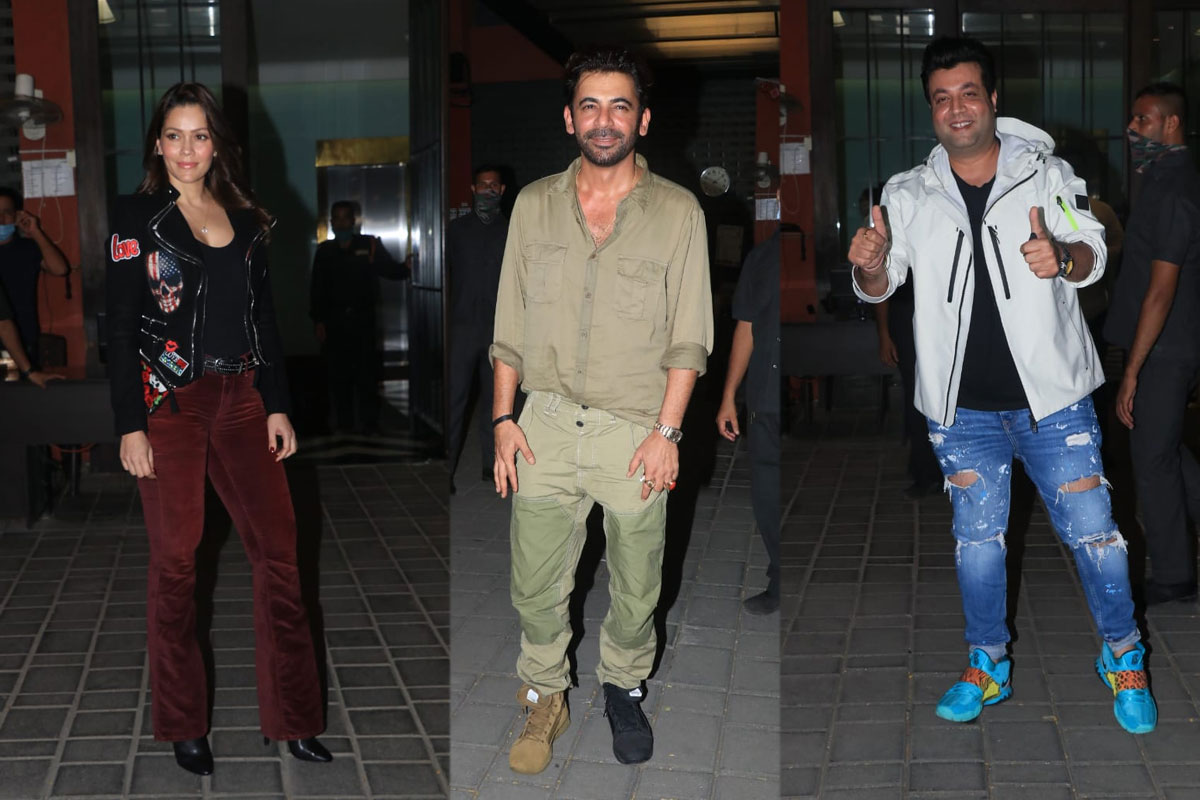 Sunil Grover and Varun Sharma at Aayush Sharma's birthday bash. (Varinder Chawla) Sunil Grover and Varun Sharma at Aayush Sharma's birthday bash. (Varinder Chawla)