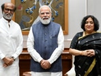 Actor Rajinikanth and his wife Latha Rajinikanth called on Prime Minister Narendra Modi after he received the Dadasaheb Phalke Award. (Instagram/@rajinikanth)