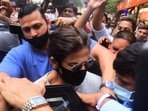 Shah Rukh Khan visits Arthur Road Jail to meet his son Aryan Khan in Mumbai. (HT PHOTO) Shah Rukh Khan visits Arthur Road Jail to meet his son Aryan Khan in Mumbai. (HT PHOTO)