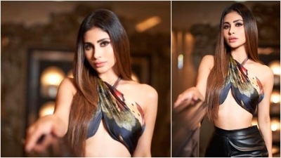 Mouni Roy flaunts her curves in this bold, all-black attire as she poses for a magazine photoshoot. (Instagram/@imouniroy) Mouni Roy flaunts her curves in this bold, all-black attire as she poses for a magazine photoshoot. (Instagram/@imouniroy)