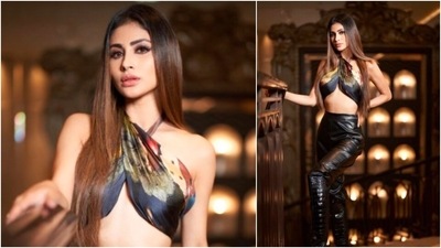 Recently, Mouni Roy blessed our feeds with stunning pictures of herself in a cross wrap halter top, leather pants and thigh-high boots. (Instagram/@imouniroy) Recently, Mouni Roy blessed our feeds with stunning pictures of herself in a cross wrap halter top, leather pants and thigh-high boots. (Instagram/@imouniroy)