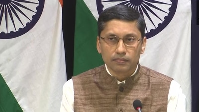 File photo of MEA spokesperson Arindam Bagchi addressing the media. (ANI Photo )
