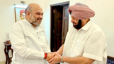 Amarinder Singh said he would meet with Union home minister Amit Shah on Thursday (Oct 28) to discuss the three contentious laws. (PTI) Amarinder Singh said he would meet with Union home minister Amit Shah on Thursday (Oct 28) to discuss the three contentious laws. (PTI)
