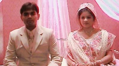 A purported photo from Sameer Wankhede’s 2006 marriage, tweeted by Maharashtra minister Nawab Malik in the Aryan Khan drug bust case. (Twitter/ Nawab Malik)